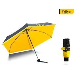 1PC Mini Umbrella Small Yellow Pockets Umbrellas Rain Women Folding Anti-UV Umbrella Kids Sunny and