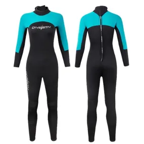 3mm Women's Long-Sleeve Neoprene Wetsuit for Surfing and Snorkeling