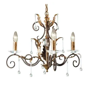 Amarili Duo-Mount 3 Light Gold & Bronze Chandelier