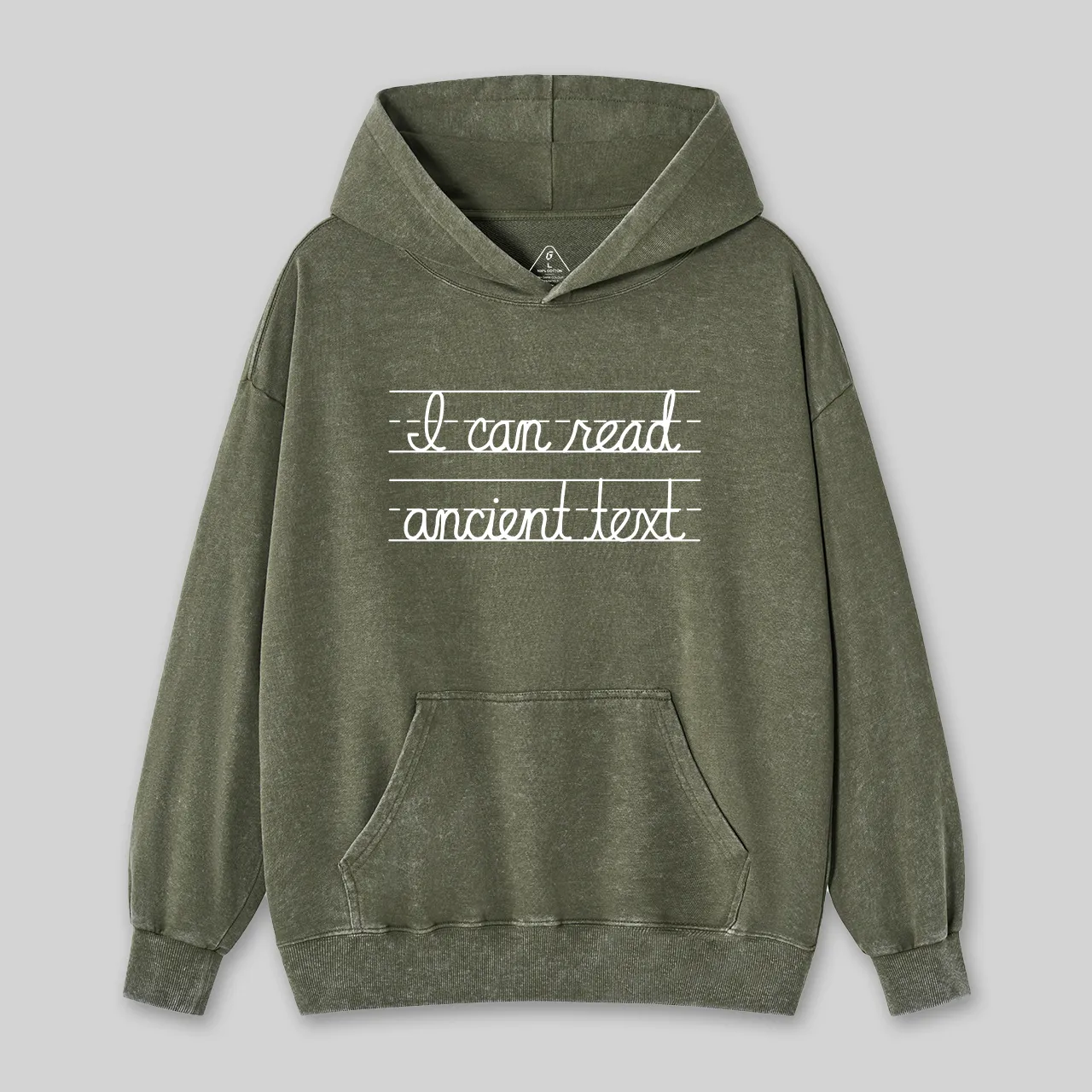 Ancient Text Washed Hoodie