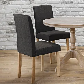 Anna Grey Comfy Fabric Dining Chair Set of 2