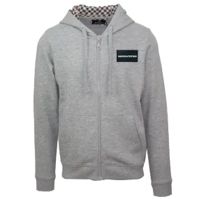 Aquascutum Box Gothic Logo Grey Zip-Up Hoodie