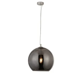 Balls 1 Light Round Smoked Glass 35cm Ceiling Pendant