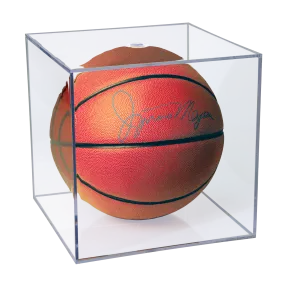 Basketball Clear Square Display Case with UV Block