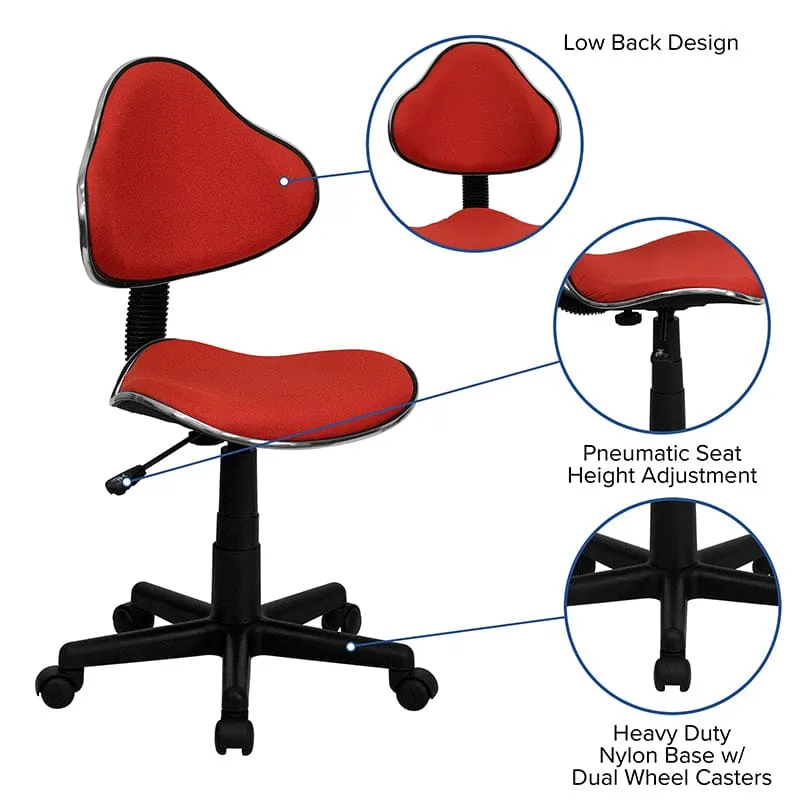 Blue Fabric Swivel Ergonomic Task Office Chair - BT-699-BLUE-GG