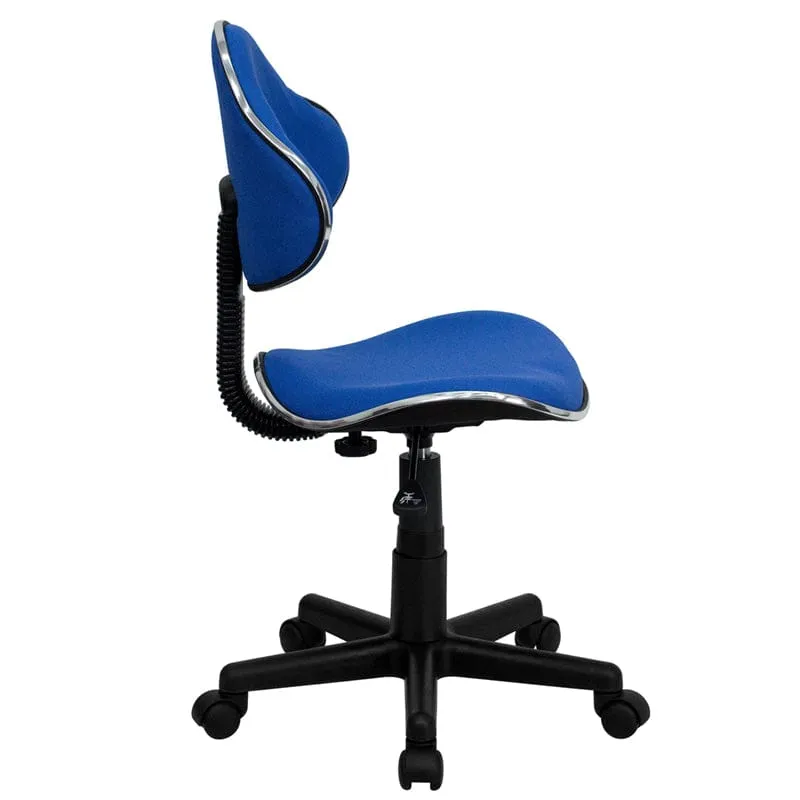 Blue Fabric Swivel Ergonomic Task Office Chair - BT-699-BLUE-GG