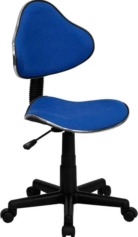 Blue Fabric Swivel Ergonomic Task Office Chair - BT-699-BLUE-GG