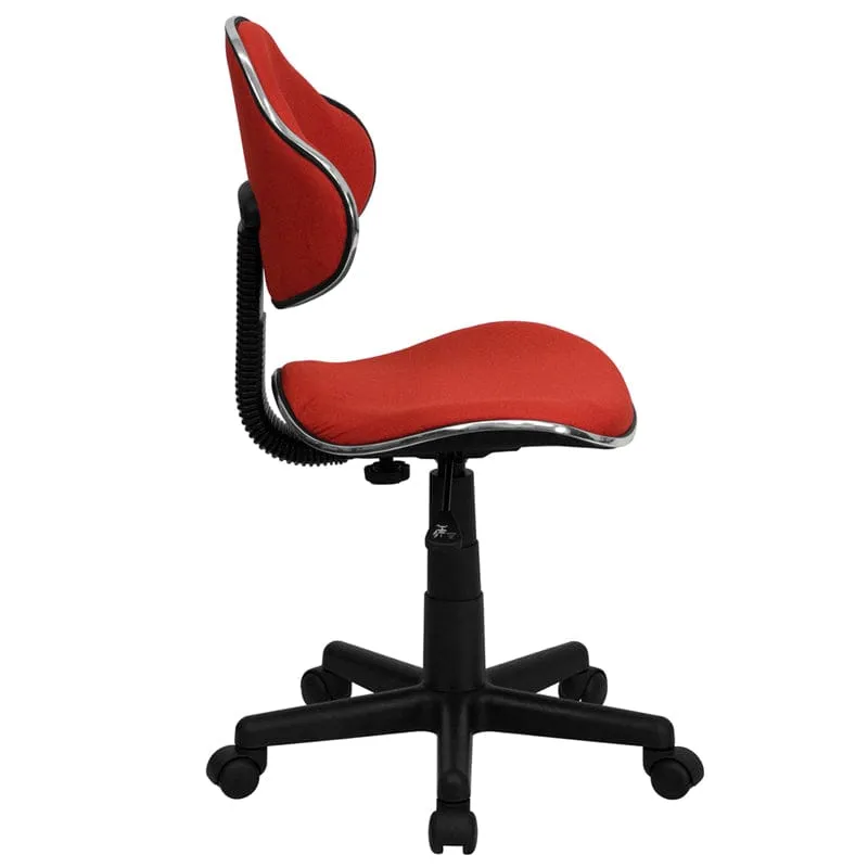 Blue Fabric Swivel Ergonomic Task Office Chair - BT-699-BLUE-GG