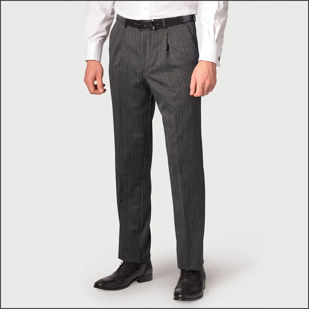 Brook Regular Fit Morning Suit Striped Trouser>