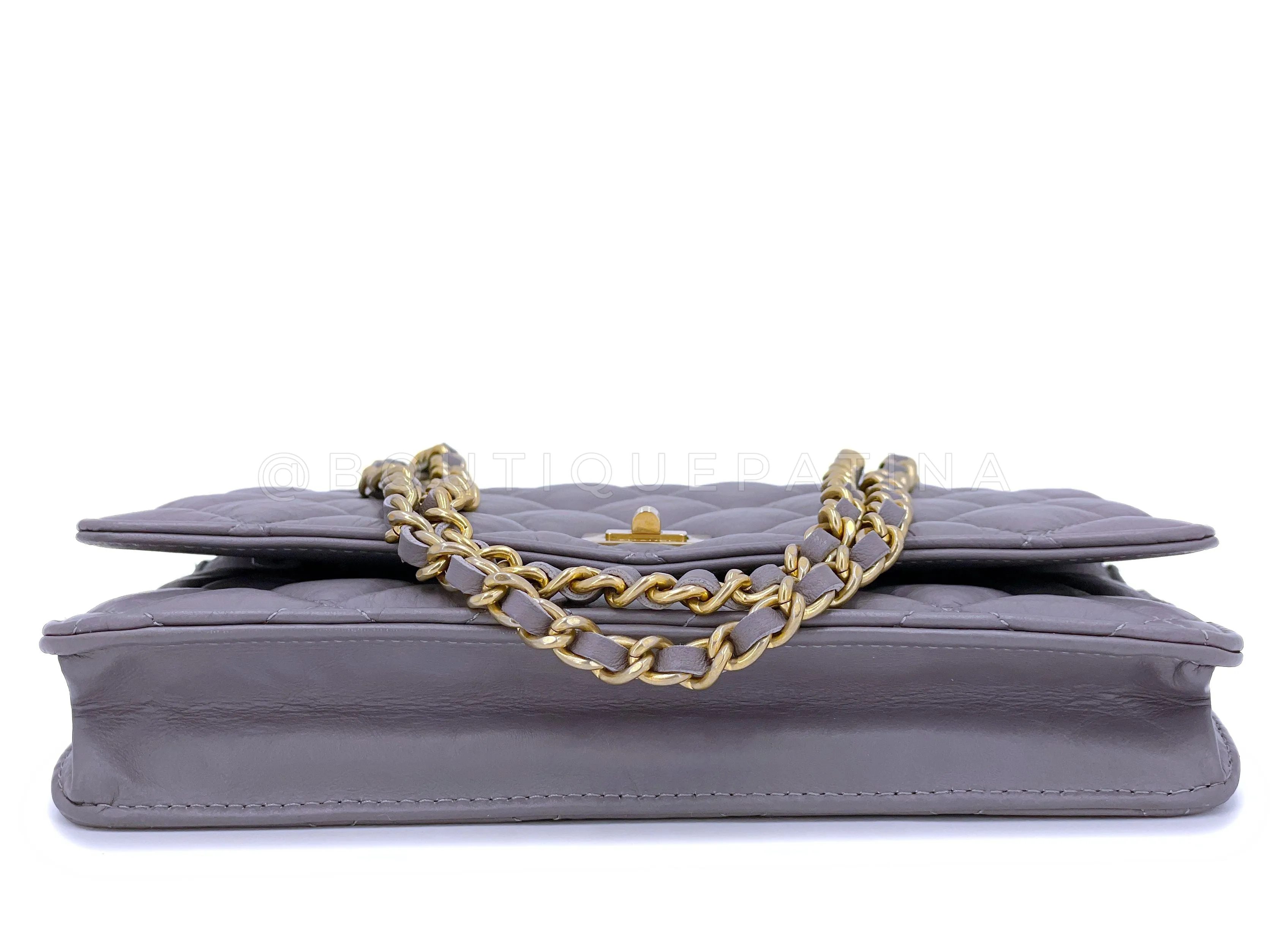 Chanel 2011 Lavender Gray Reissue Wallet on Chain Flap Bag  WOC GHW