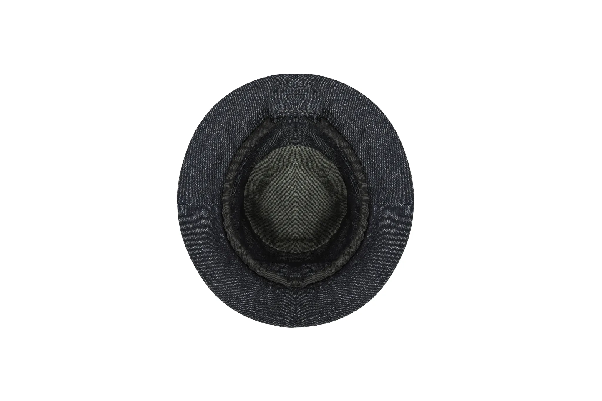 indigo linen denim BUCKET HAT