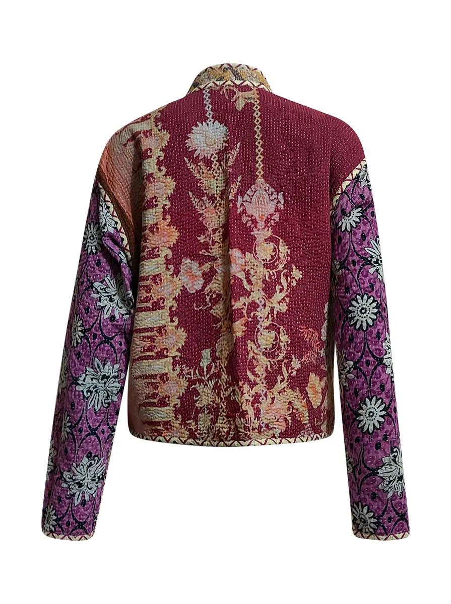 kantha vintage crop jacket nisha