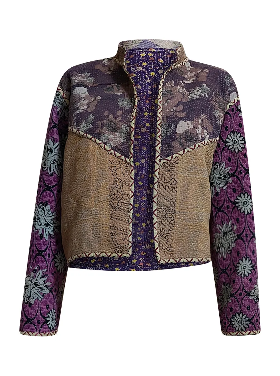 kantha vintage crop jacket nisha