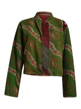 kantha vintage crop jacket shweta