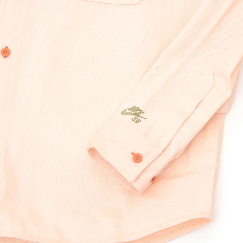 Long-Sleeve Woven Skate Top (Guava Ice / Neutral Olive)