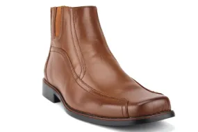 Men's 38912 Leather Lined Ankle High Moto Zipped Chelsea Dress Boots