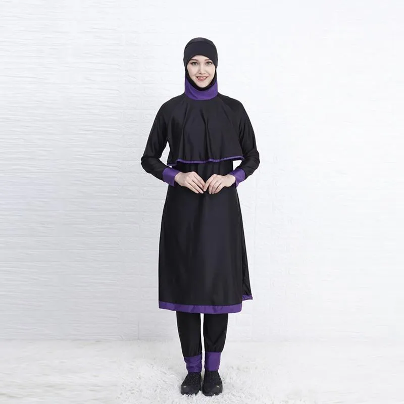 Muslim Women Swimsuit Black Burkinis Muslim Swimwear