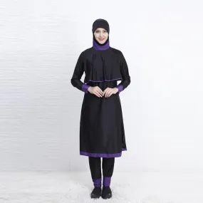 Muslim Women Swimsuit Black Burkinis Muslim Swimwear