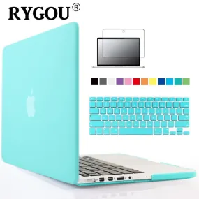 New Laptop Case For Apple MacBook Air Pro Retina 11 12 13 15 Mac Book 13.3 15.4 inch Case with Touch Bar Sleeve  Keyboard Cover