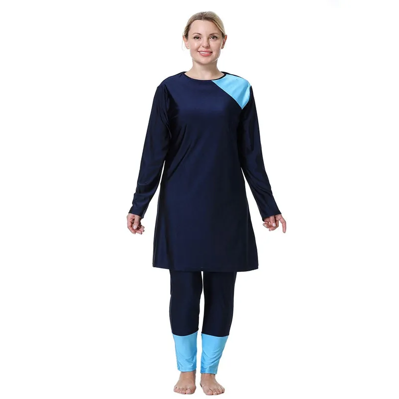 Plus Size 3XL-8XL 3 Pieces Set Muslim Women Burkinis Swimwear Swimsuit