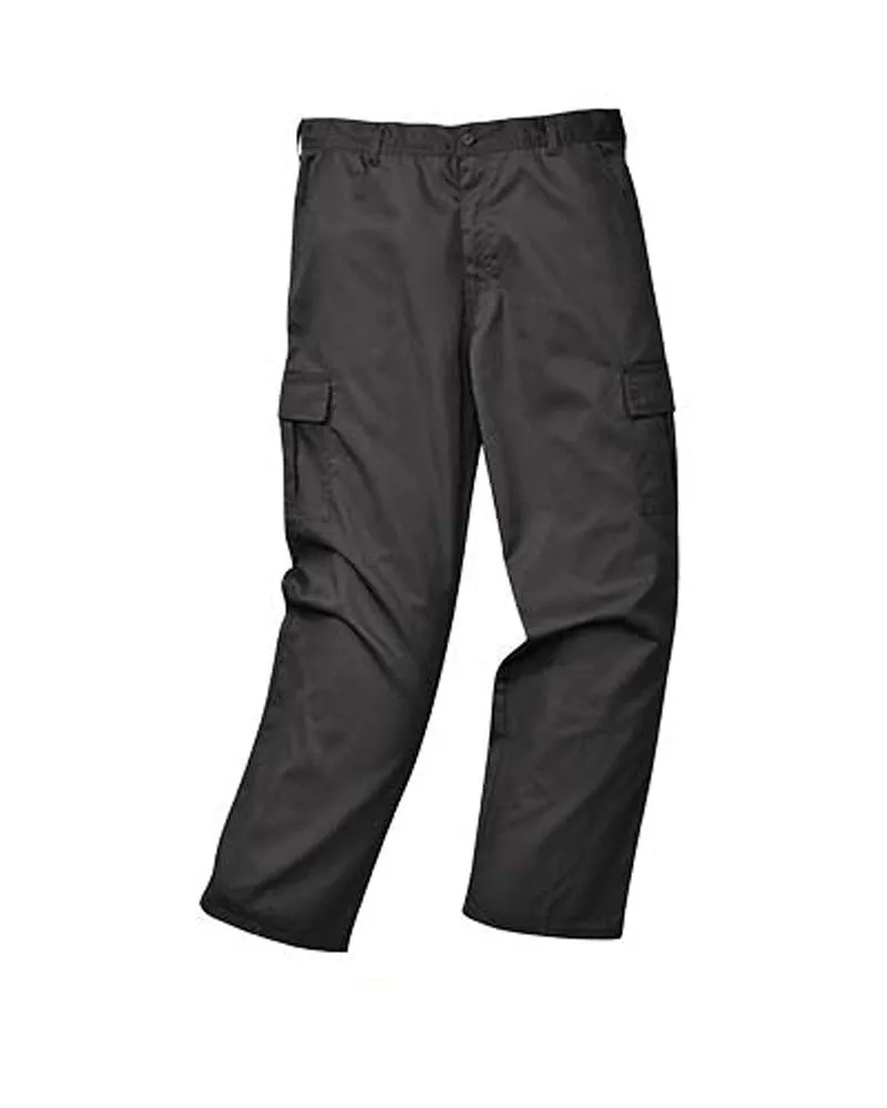 Portwest Black Cargo Pants Regular