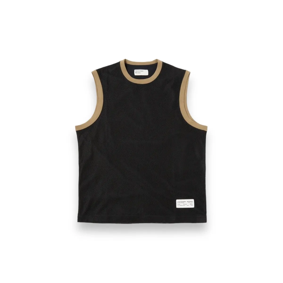 Universal Works Basketball Vest P3084 Mesh/Single Jersey black/navy